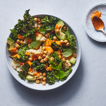 ROASTED CAULIFLOWER AND CHICKPEA SALAD