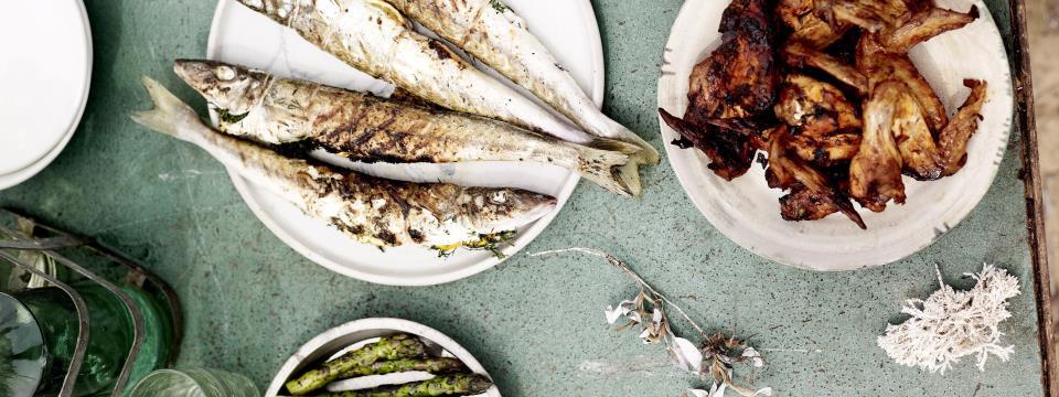summer, grilling, cooking, outdoor, recipes, fish, vegetables,