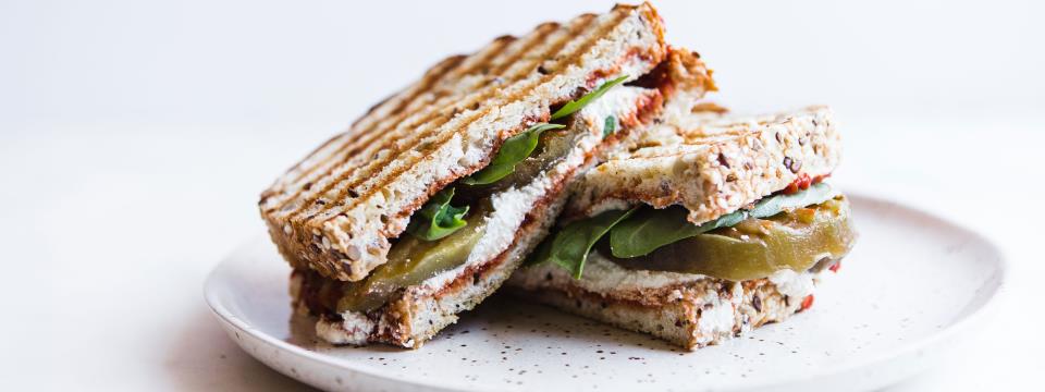 healthy recipe, eggplant panini