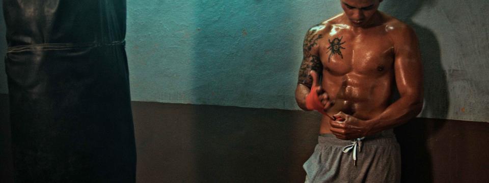 tattoos, sweat,