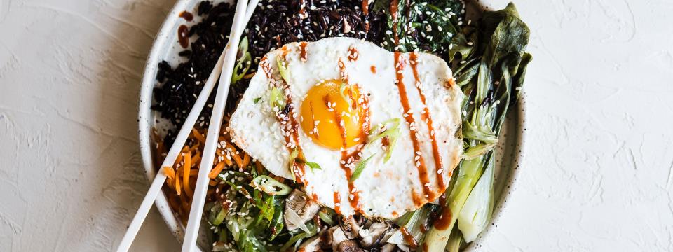 vegetarian, bibimbop, meal prep, modern proper